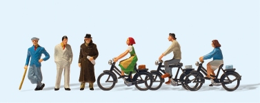 Preiser 12484 - H0 - Passanten und Radfahrer, ca. 1936